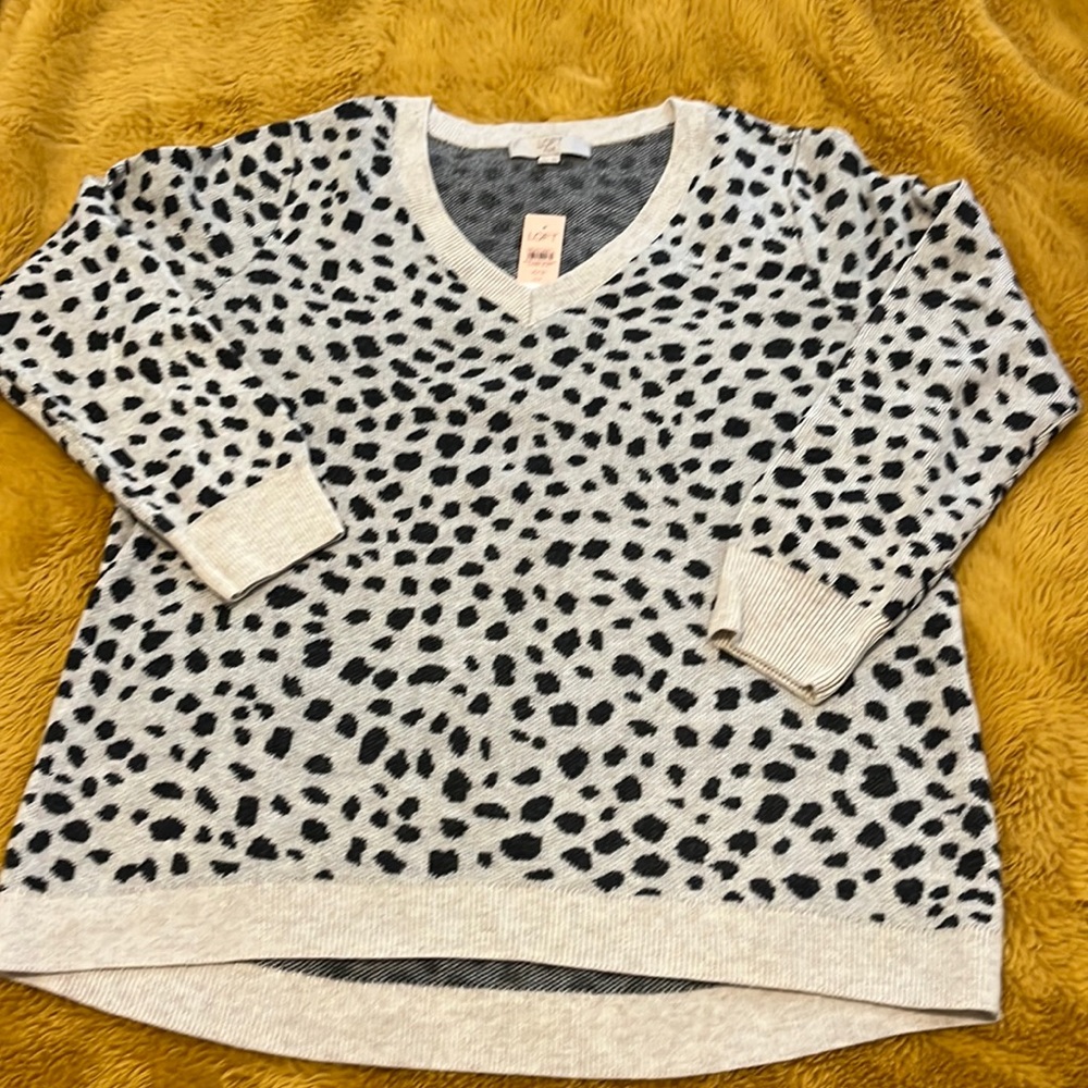 Loft Plus NWT Size 16/18 Wool Blend VNeck Sweater.
